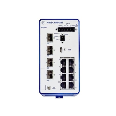 Hirschmann BOBCAT BRS30-8TX/4SFP-EEC-HL - Industrial Ethernet Switch, 8 x 10/100Base-TX, RJ45 and 4 x 942170041